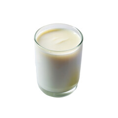 close-up of glass of milk