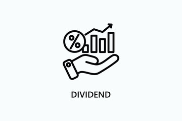 Dividend vector, icon or logo sign symbol illustration