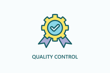 Quality control vector, icon or logo sign symbol illustration