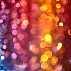 Blue, Pink and Yellow	Glittering Lights with Dreamy Bokeh, 	banner, background for event...