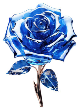 PNG Blue rose gemstone jewelry flower. AI generated Image by rawpixel.