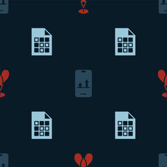 Set Dart arrow, Online sports betting and Lottery ticket on seamless pattern. Vector