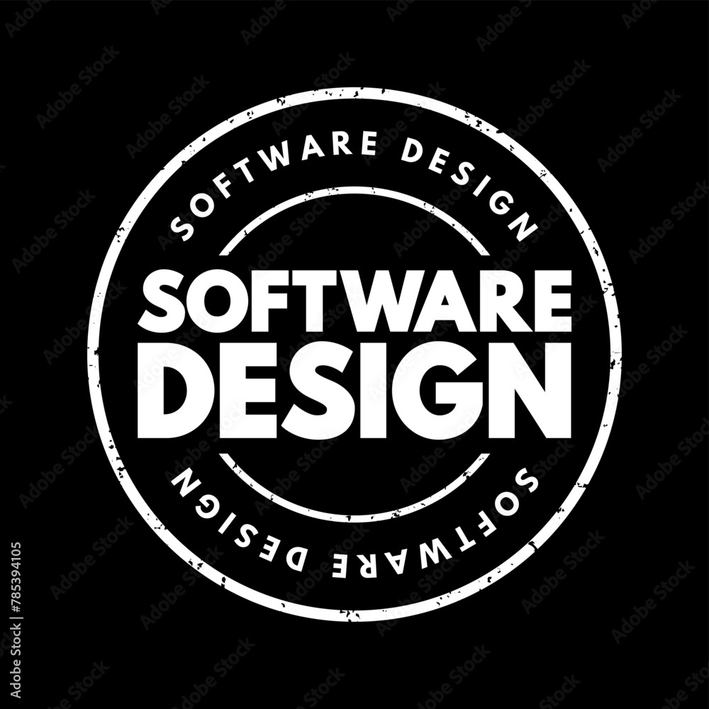 Poster software design - process by which an agent creates a specification of a software artifact intended 