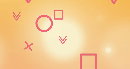 Image of shapes falling over light spots