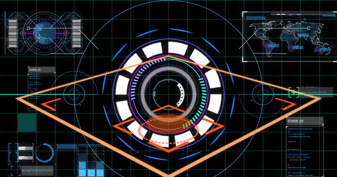 Image of scope scanning over data processing