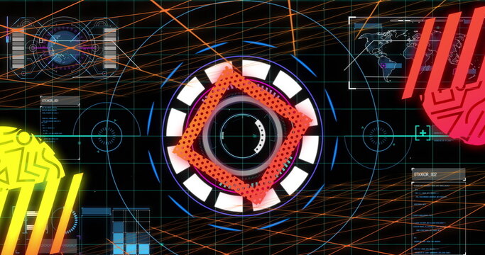 Image of scope scanning over data processing