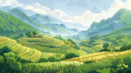 Rolgordijnen rice terraces © Ubix