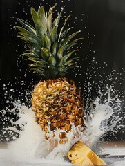 pineapple in water