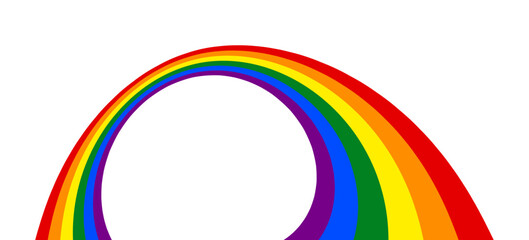 Obraz premium Pride flag Rainbow isolated on transparent background. Pride month banner. Vector illustration