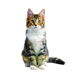 Fototapeta premium beautiful cat portrait isolated
