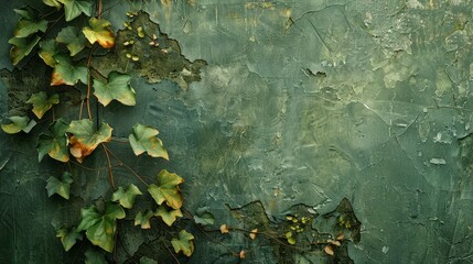 Abstract Leaf Art: A photo of a leafy vine crawling up a wall