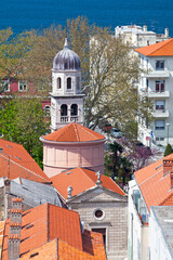 Obraz premium Aerial view of the Church of Our Lady of Health in Zadar