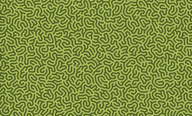 Green turing lines organic shape patterns background design