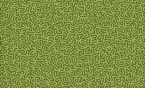 Green turing lines organic shape patterns background design