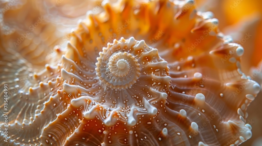 Wall mural textures and patterns: a photo macro close-up of the intricate patterns and textures on a seashell,