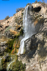 View at Ma'In thermal spring waterfall in Jordan - 785405346