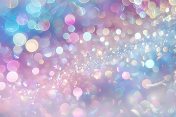 Pastel Colors	Glittering Lights with Dreamy Bokeh, 	banner, background for event invitation, New...