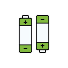 Battery icon design with white background stock illustration