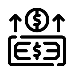 money growth line icon