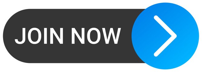 Join Now Button isolated on white background. Vector Illustration.
