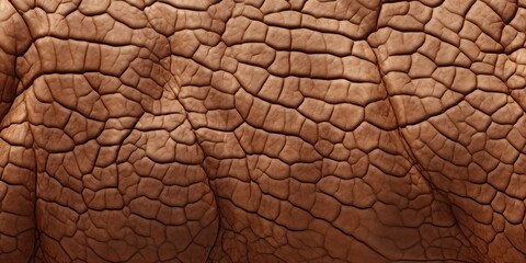 Cracked Brown Texture Resembling Dry Hippopotamus Skin. Animal Background. Generative AI
