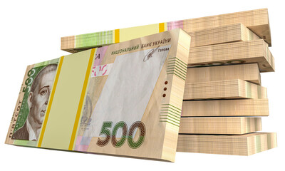 Ukrainian hryvnia finance concept. Financial success in Ukraine. Business and currency concept