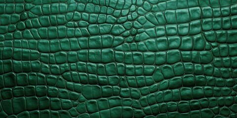 Green Crocodile Leather Texture with Detailed Scales. Alligator Background. Reptile Pattern. Generative AI
