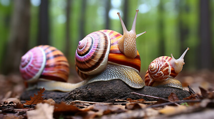 snail on a leaf  high definition(hd) photographic creative image