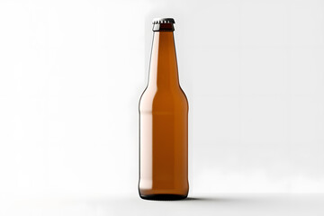 Craft beer bottle mockup isolated on white background