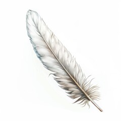  2D video game asset, Feather. Single object, white background