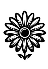 Daisy SVG, Camomile SVG, Daisy Silhouette, Daisy Clipart, Daisy Art Print, Daisy Cut file for Cricut, Daisy Logo, Flower SVG, Flowers SVG