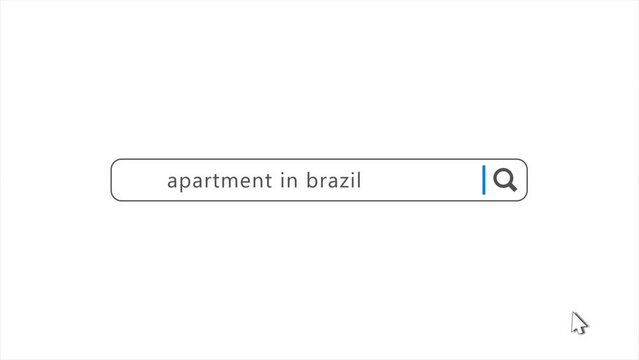 Apartment in Brazil in Search Animation. Internet Browser Searching