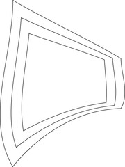 Distorted square shape. Deformation effect design elements