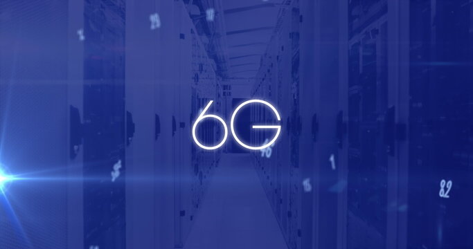 Image of 6g text data processing over computer servers