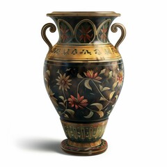  2D video game asset, Vase. Single object, white background