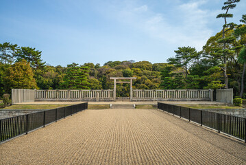 Daisenryo Kofun, one of the Mozu Tombs in Sakai, Osaka Prefecture, Japan.