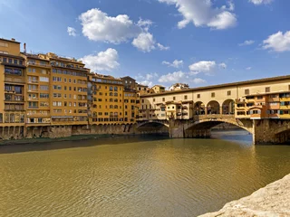 Store enrouleur Ponte Vecchio View from the Ponte Vecchio over the Arno river, in the ancient medieval city of Florence, Italy.
