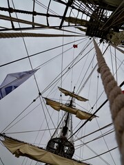La Grace, a replica of a brig from the 18th century, corsair. Escala a Castelló festival, Port...