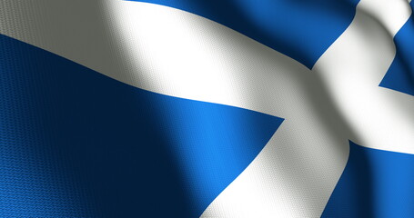 Fototapeta premium Image of waving flag of scotland