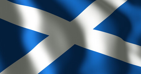Fototapeta premium Image of waving flag of scotland