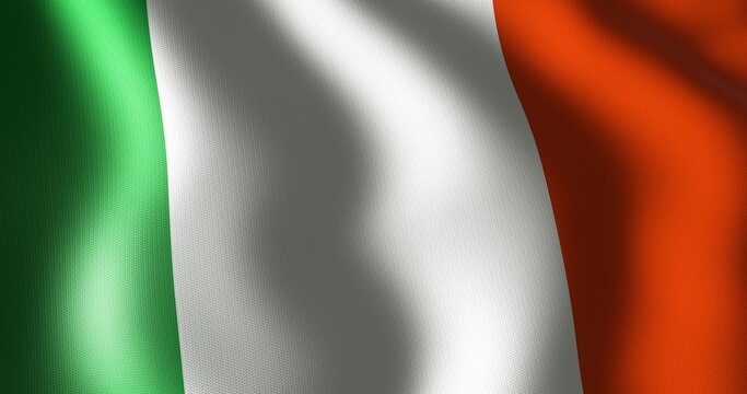 Naklejki Image of waving flag of ireland