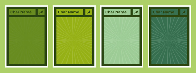 game card border template with spring color theme for game items and characters