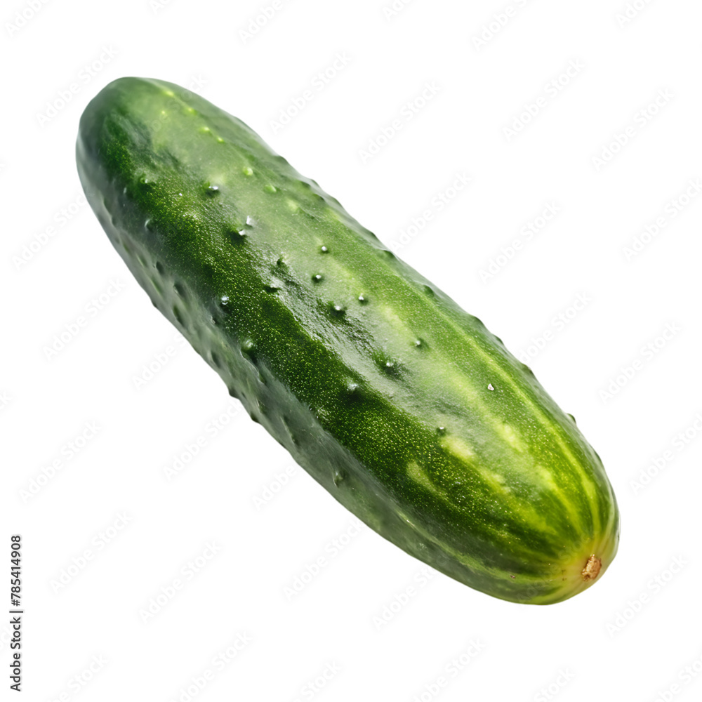 Wall mural cucumber isolated on transparent background