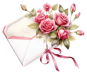 PNG Love letter envelope flower paper