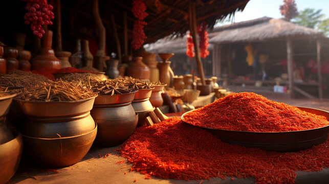spices market  high definition(hd) photographic creative image