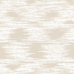 Ikat Tie Dye Seamless Pattern. Ethnic Monochrome Embroidery Imitation. Contemporary Watercolor Japan Design. Ink Geometric Art Print. China Beige and White Shibory Rhombus Minimalism Background.