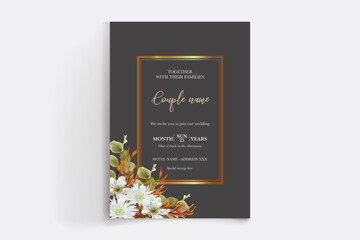  bridal shower floral invitation template
