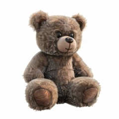 Fototapeta premium 2D video game asset, Teddy Bear. Single object, white background
