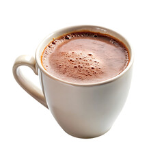 a cup of hot chocolate with coffee beans and coffee beans