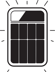 Solar Panel Blueprint Vector Graphic